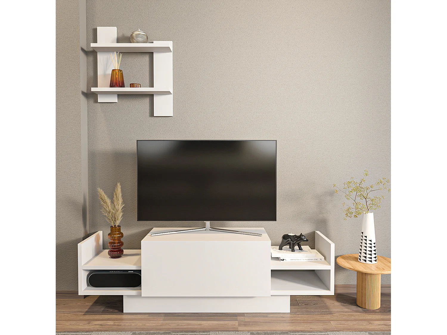 TV-Stand Bahar Weiß Modern