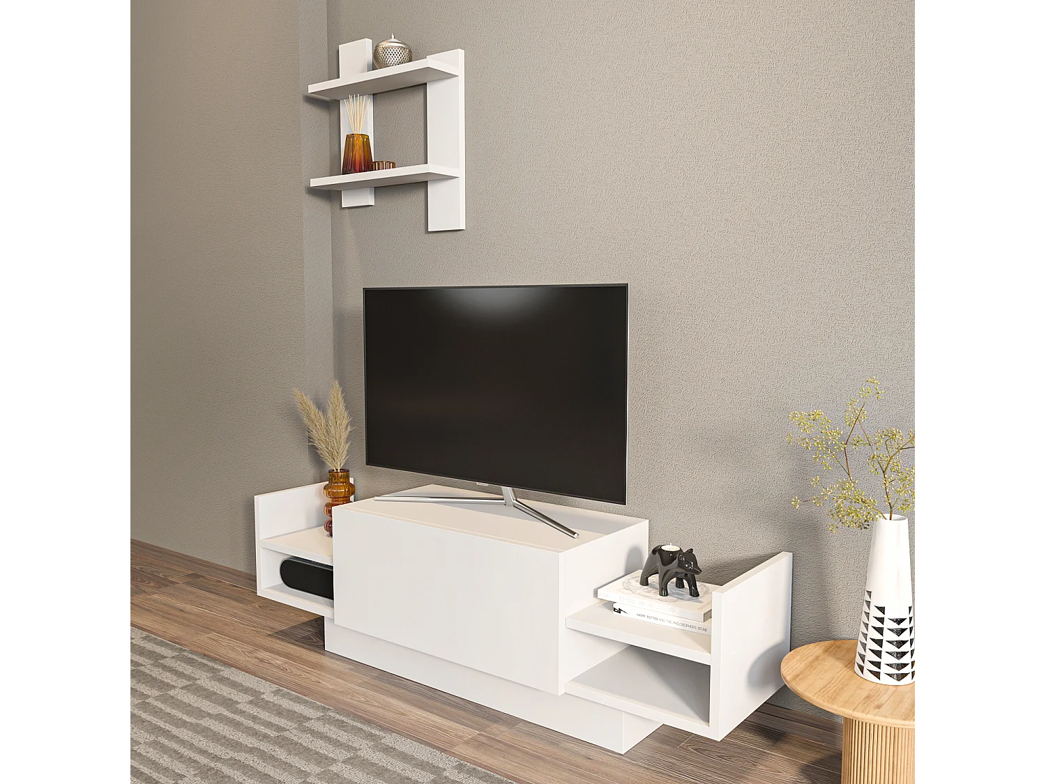 Decorotika Bahara TV Unit for TVs up to 42 inches With Shelves