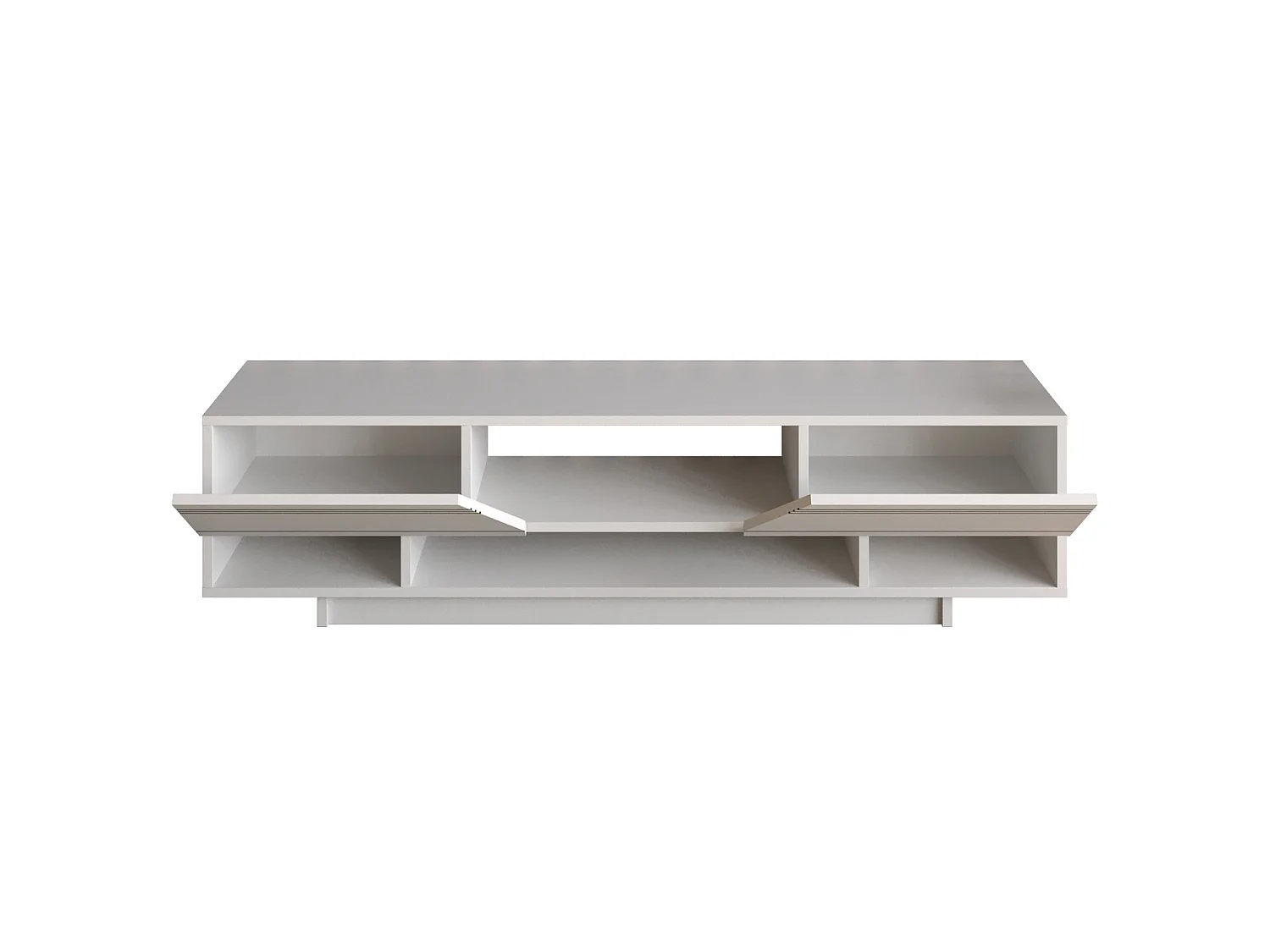 Aspatria 160 cm Meuble TV avec Armoires et Niches (Blanc)