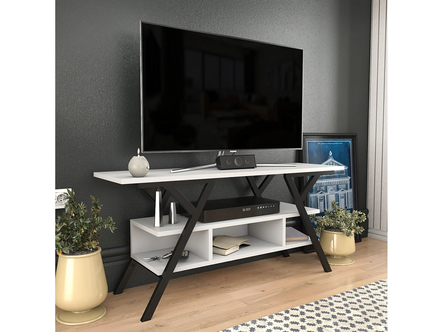 Decorotika Minerva  TV Unit for TV's up to 55 inches