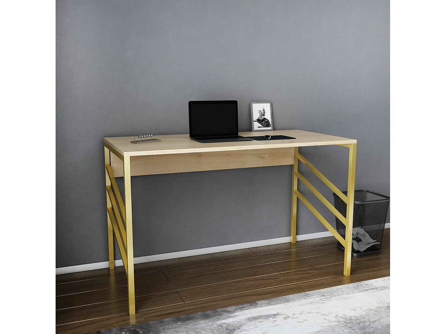 Bureau Josephine avec le cadre en métal - 75 cm h x 120 cm l x 60 p