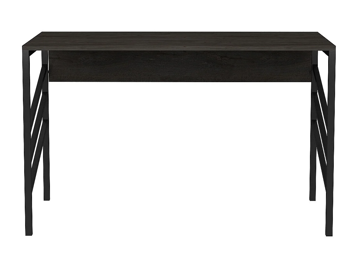 Bureau Josephine avec le cadre en métal (Noir et Wenge) 75 cm h x 120 cm l x 60 p
