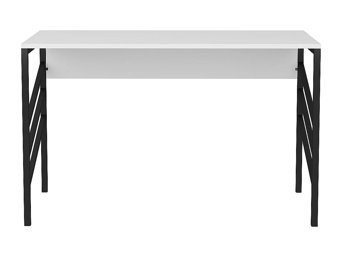 Bureau Josephine avec le cadre en métal (blanc et noir) 75 cm h x 120 cm l x 60 p