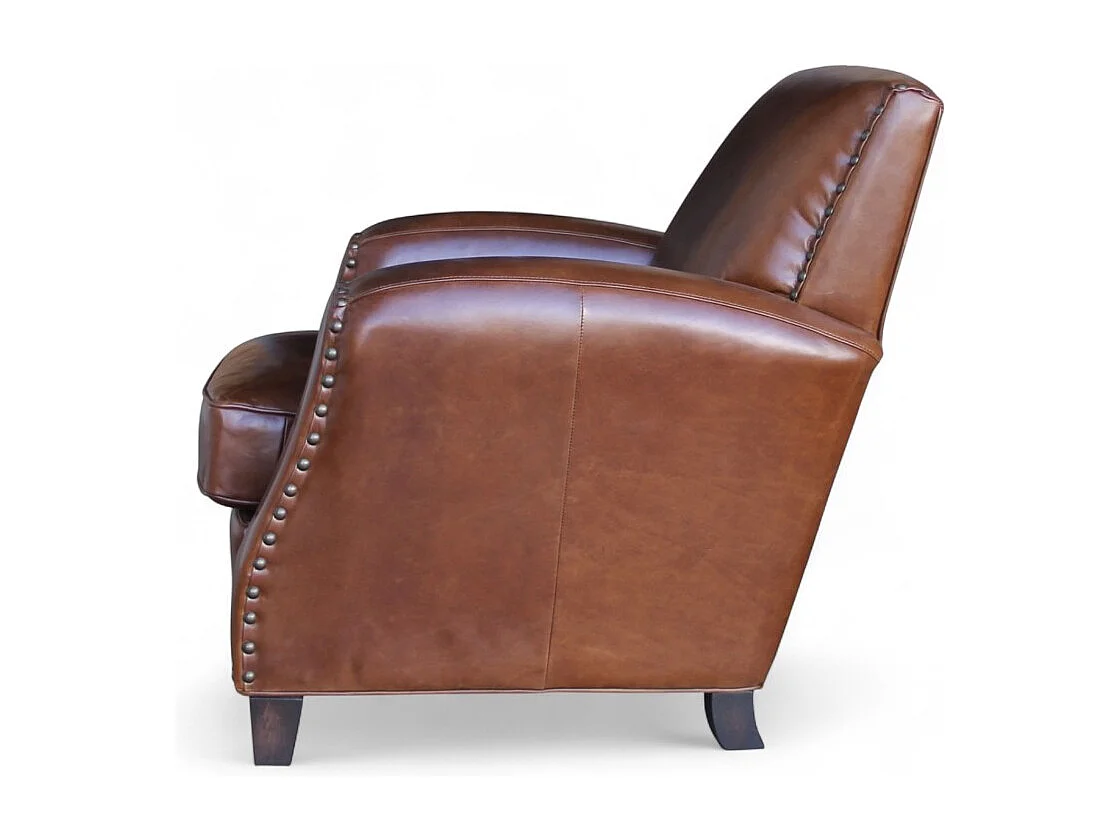 Club-Sessel Leder Braun gealtert Retro-Stil – Kollektion Vito