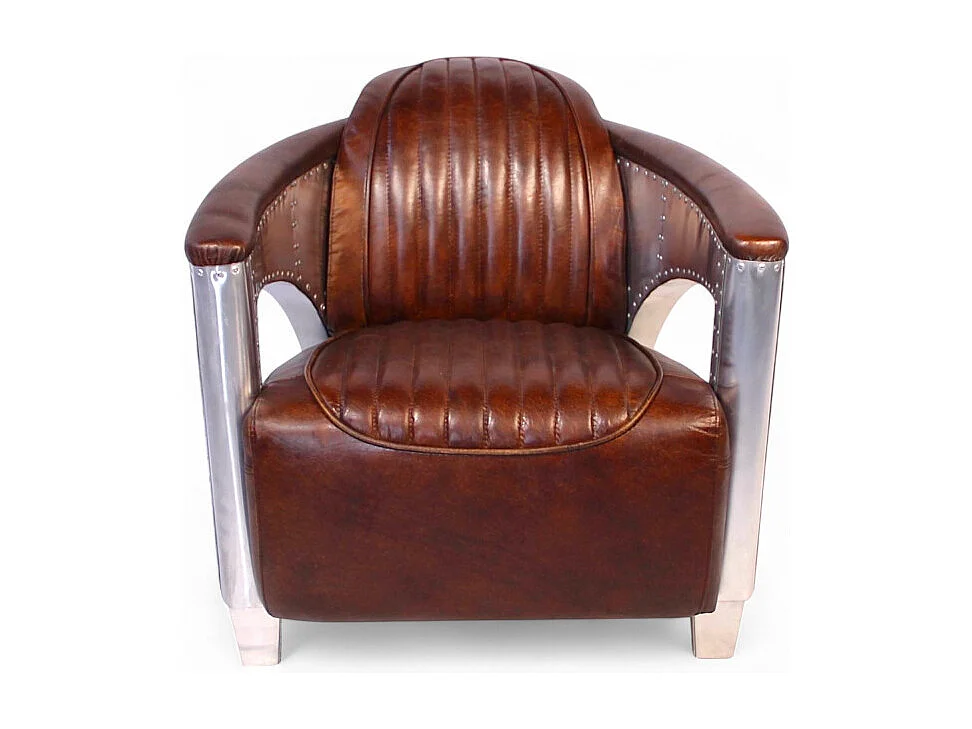 Poltrona aviatore pelle marrone vintage – collezione Chuck