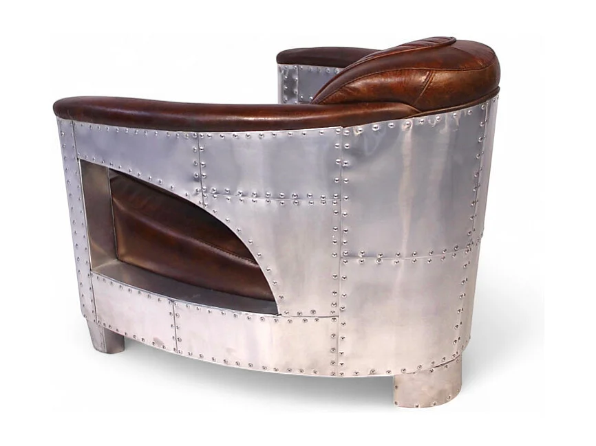 Poltrona aviatore pelle marrone vintage – collezione Chuck