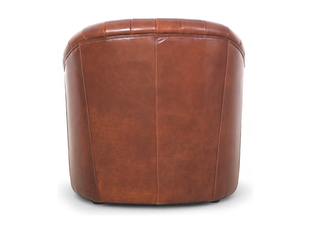 Poltrona in pelle marrone stile Gatsby – modello Zoe