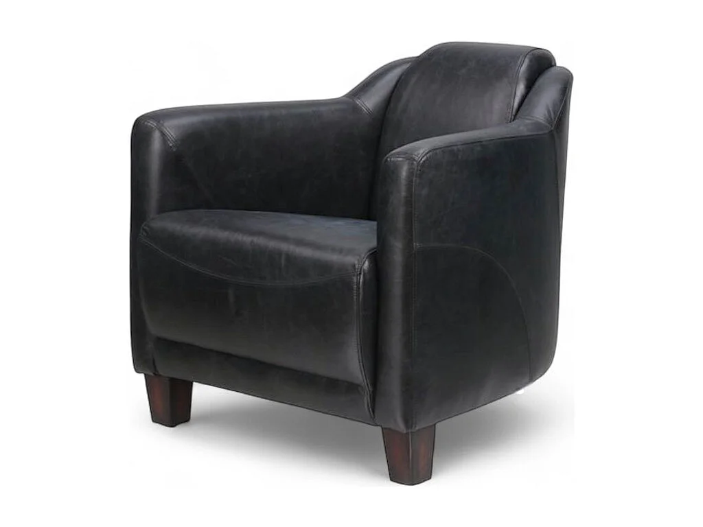 Club-Sessel Leder Schwarz – Kollektion Adam