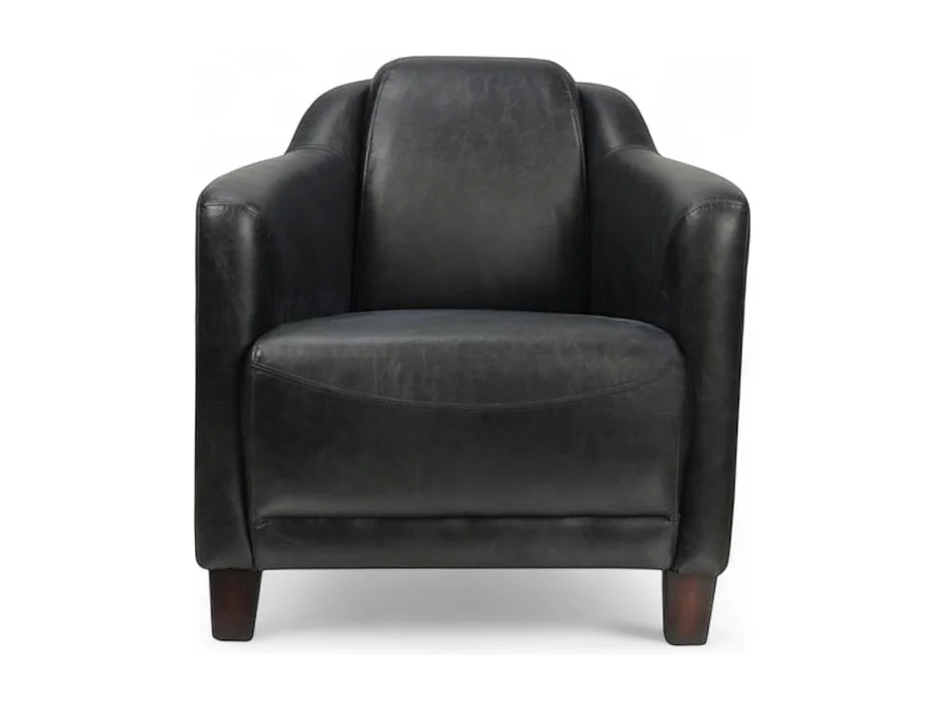 Club-Sessel Leder Schwarz – Kollektion Adam