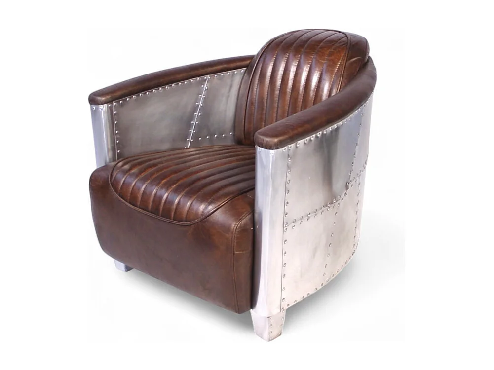 Poltrona aviatore pelle marrone vintage – collezione Mermoz