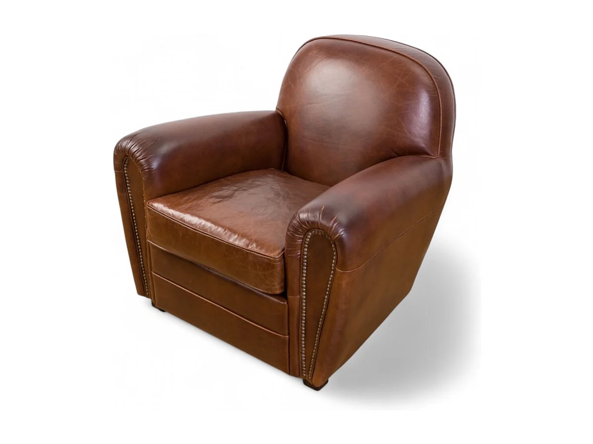 Club-Sessel Leder Braun Vintage – Kollektion Chaplin