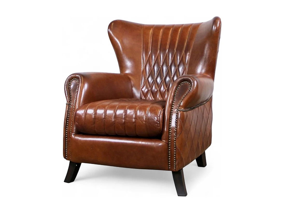 Sessel Leder Braun Vintage – Kollektion Lewis