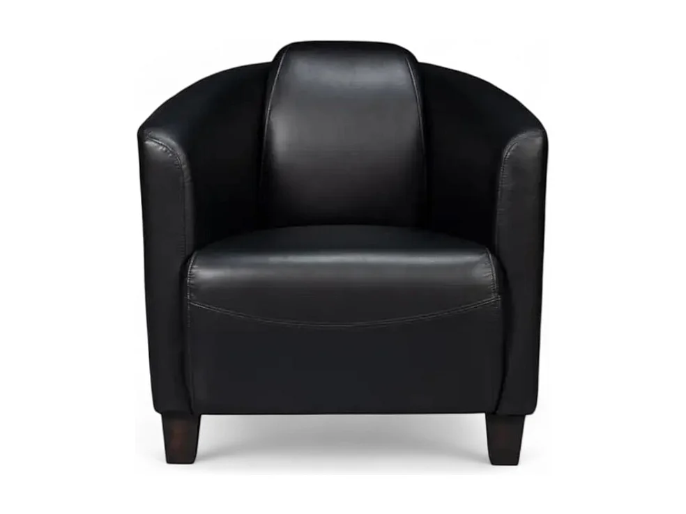 Schwarzer Leder-Club-Sessel – Kollektion Bryan