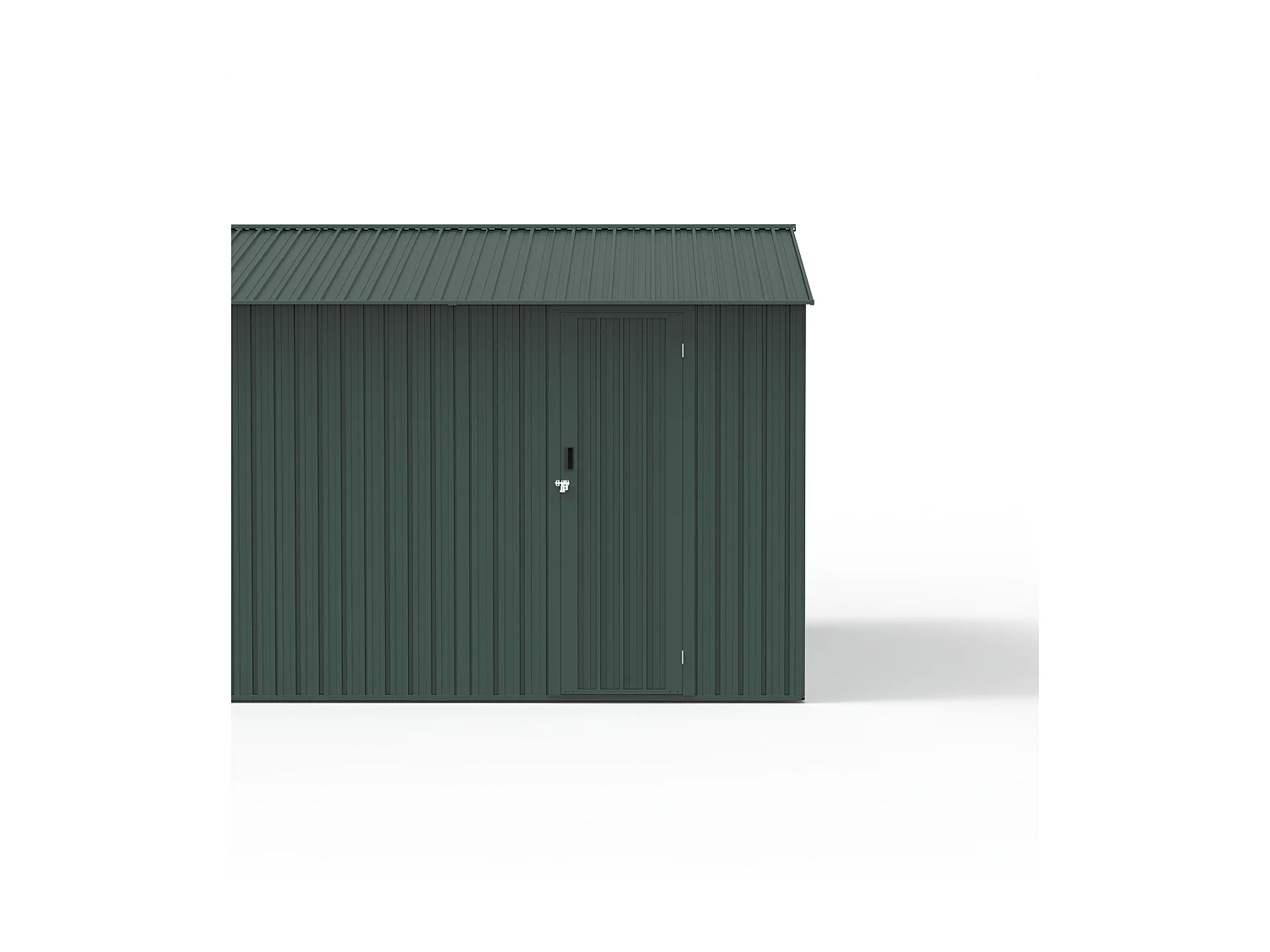 Garage en acier galvanisé avec porte de service - vert - 19 m² - RIDOSO