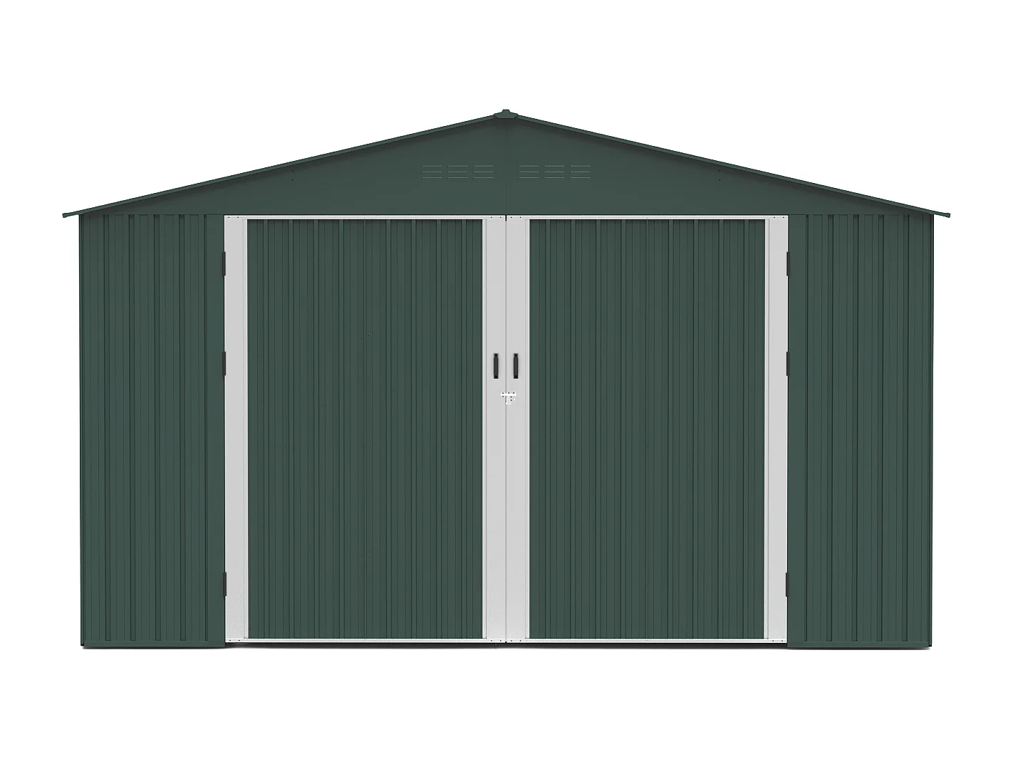 Garage van gegalvaniseerd staal met loopdeur - Groen - 19 m² - RIDOSO