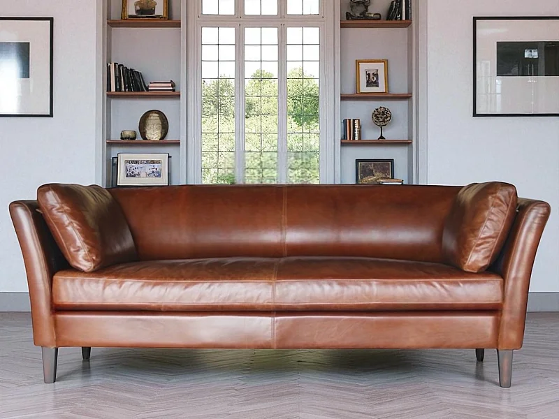 Braunes Ledersofa 3-Sitzer – Kollektion Marty