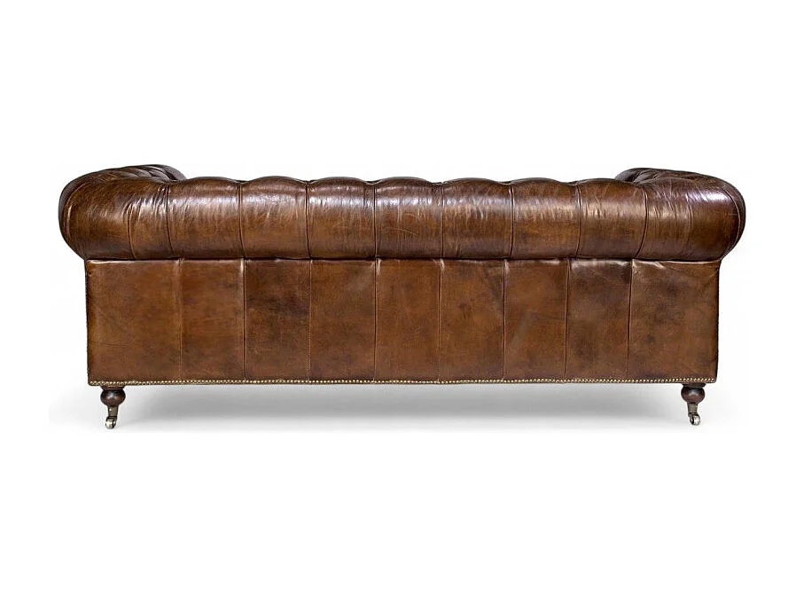 Canapé Chesterfield cuir marron vintage – collection Windsor