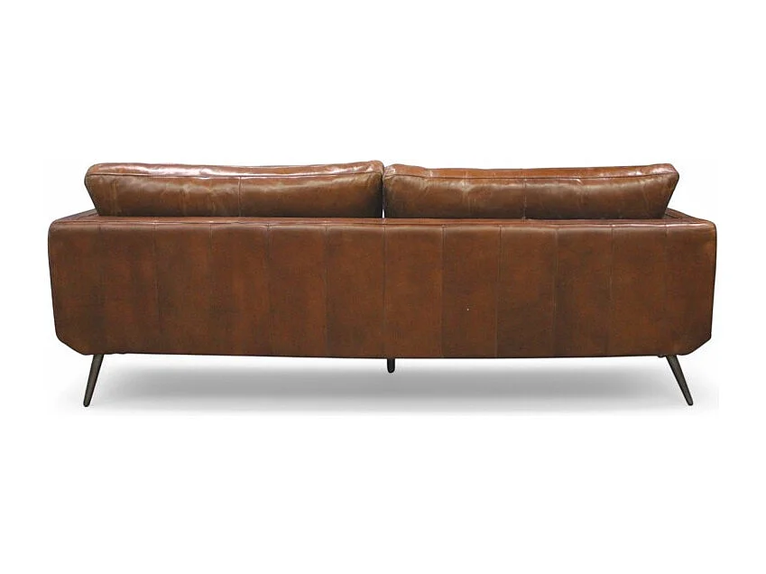 Design-Ledersofa Braun Sixties – Asher