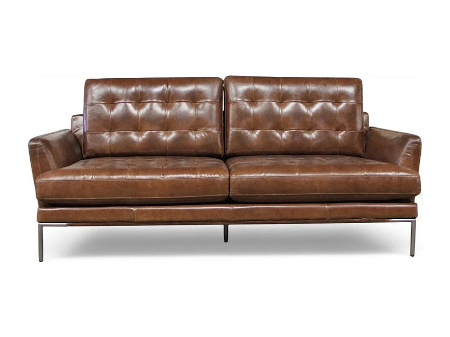 Braunes Vintage-Ledersofa 3-Sitzer – Rony