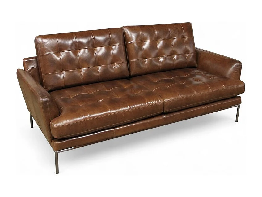 Braunes Vintage-Ledersofa 3-Sitzer – Rony