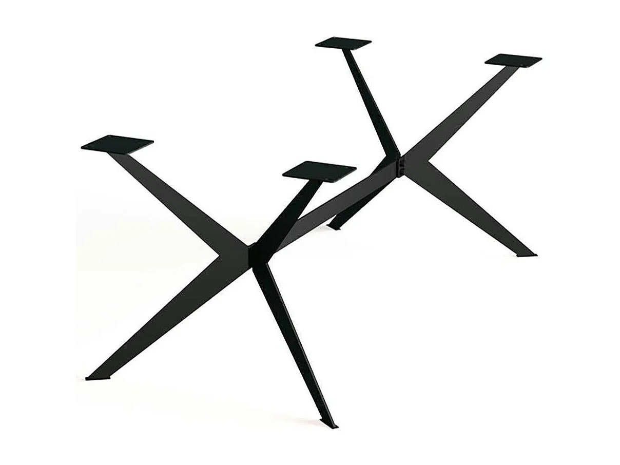 Table extensible bois grisé bords droits pied graphique 200 cm PALERME