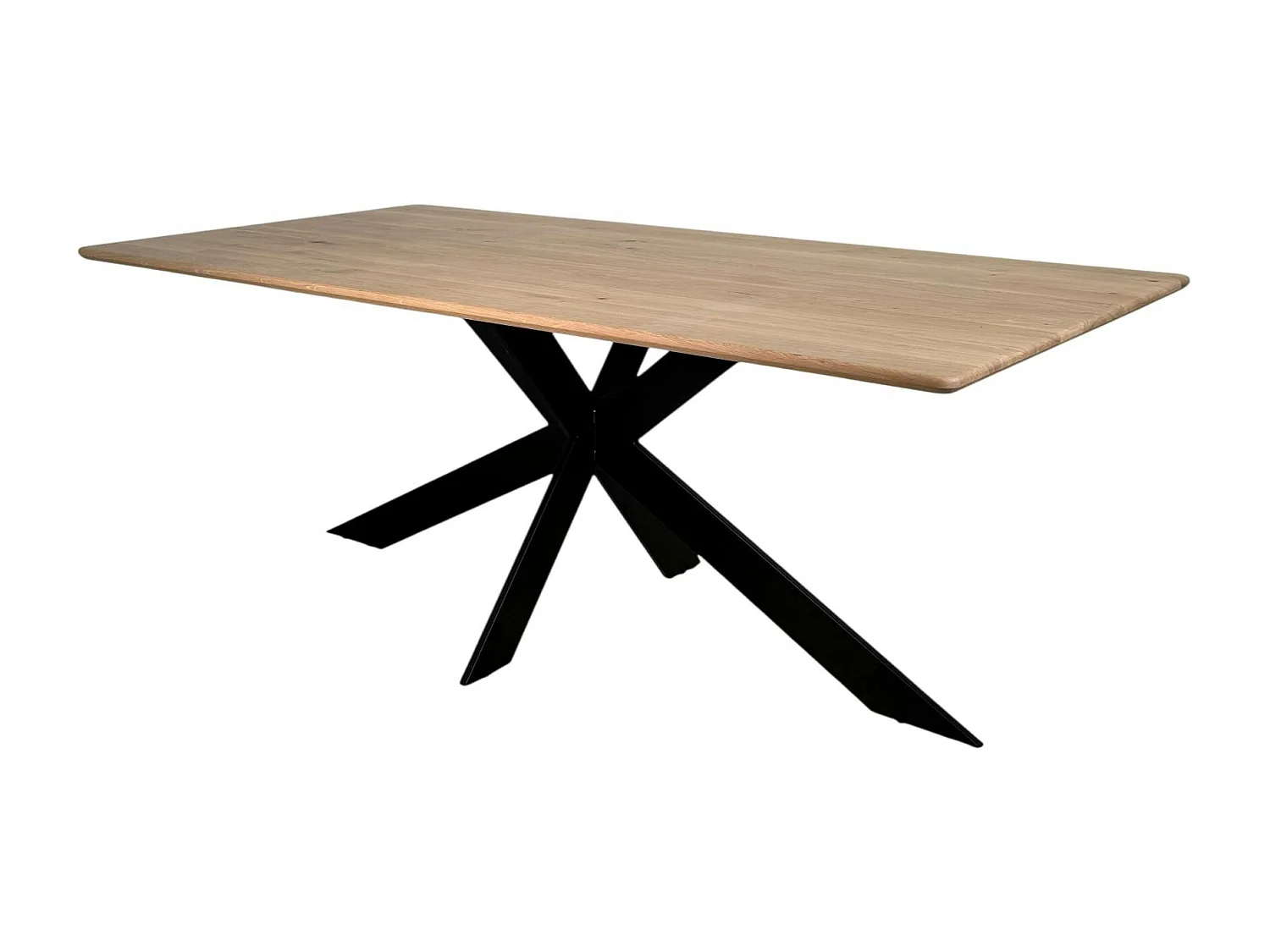 Table extensible bois de chêne blanc bords arrondis 220 cm HAVEN