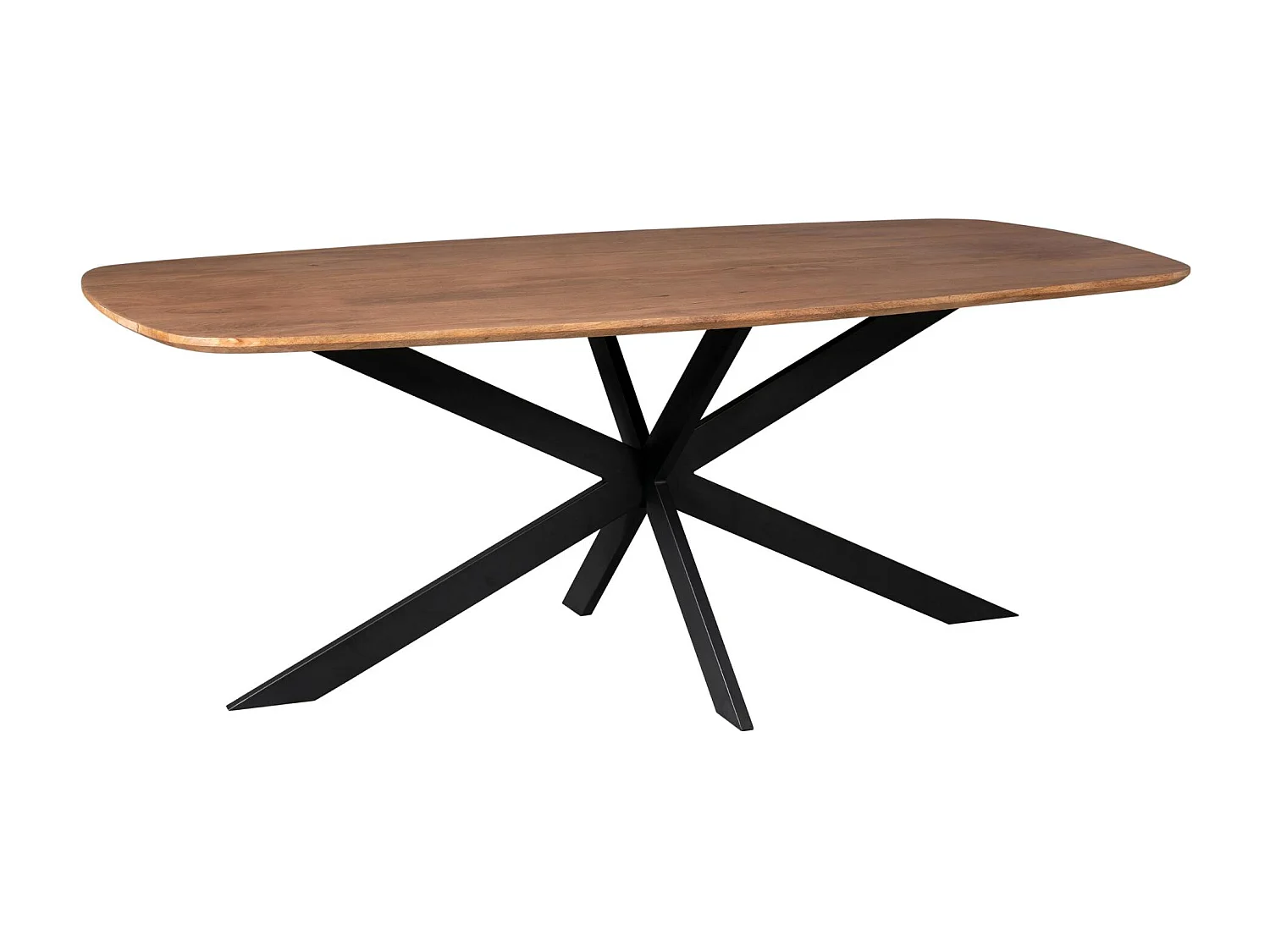 Table bords arrondis en bois 200 cm UTAH