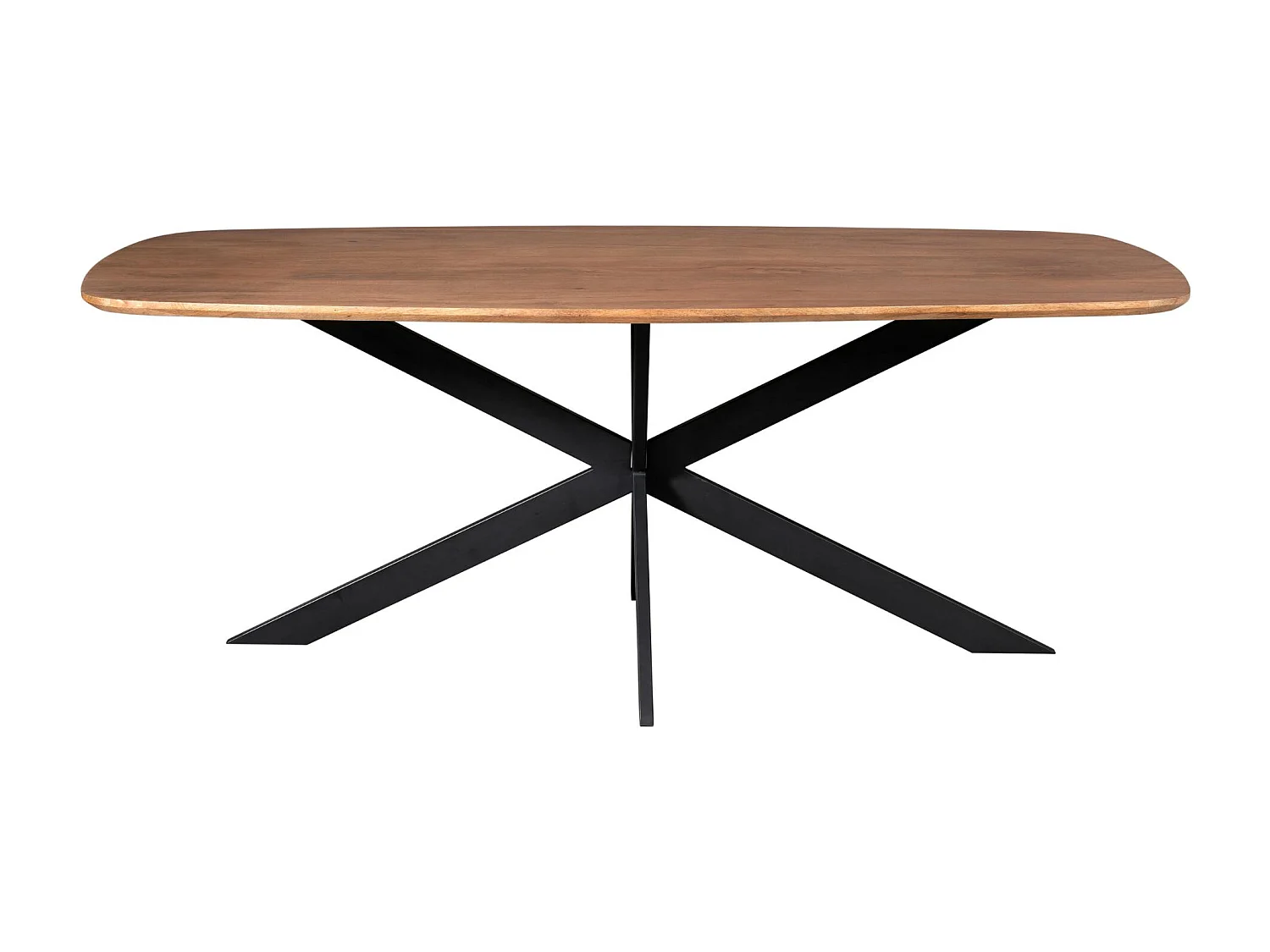 Table bords arrondis en bois 200 cm UTAH