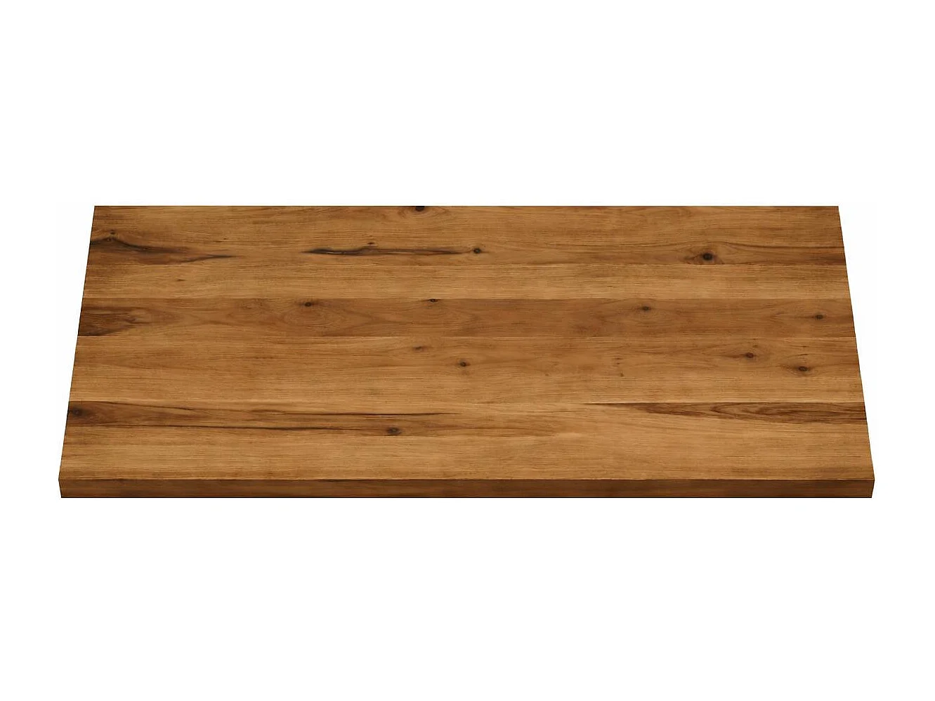 Table extensible bois brun bords droits pied bois 200 cm PALERME