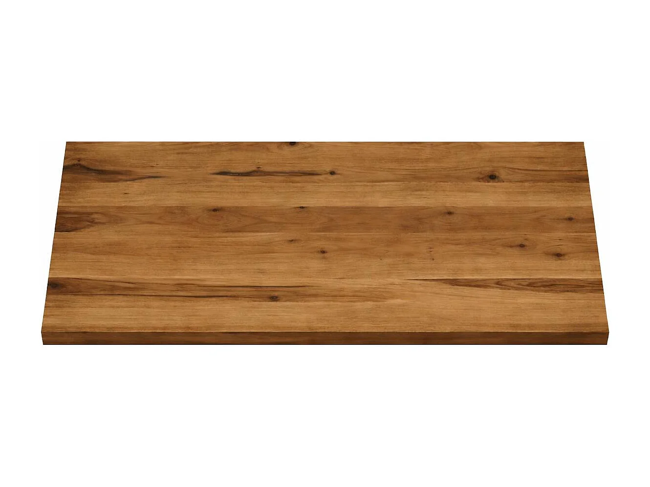 Table extensible bois brun bords droits pied grège 200 cm PALERME