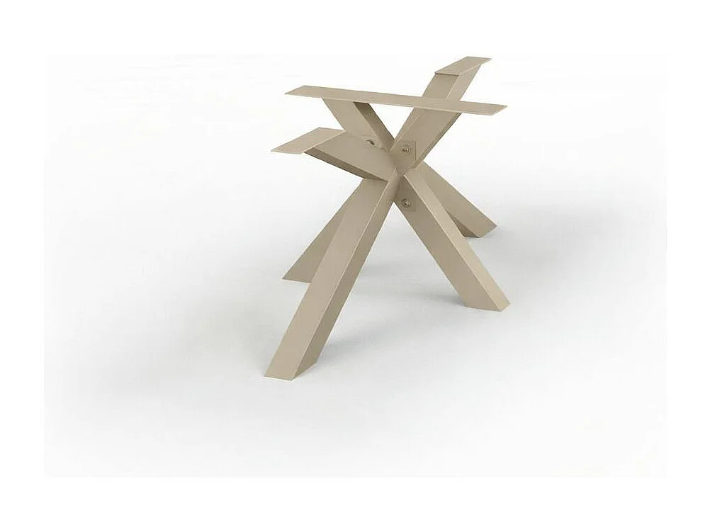 Table extensible bois grisé bords droits pied grège 200 cm PALERME