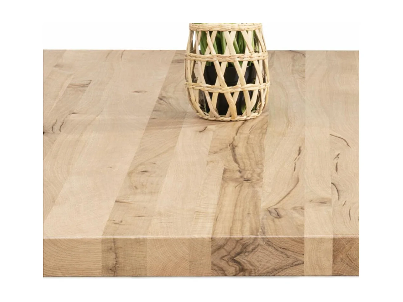 Table extensible bois grisé bords droits pied central 240 cm PALERME