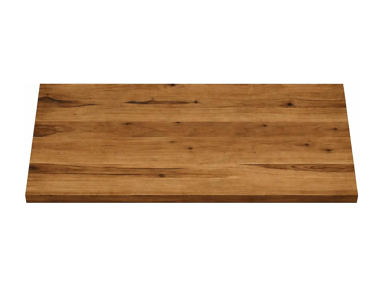 Table extensible bois brun bords droits pied grège 220 cm PALERME