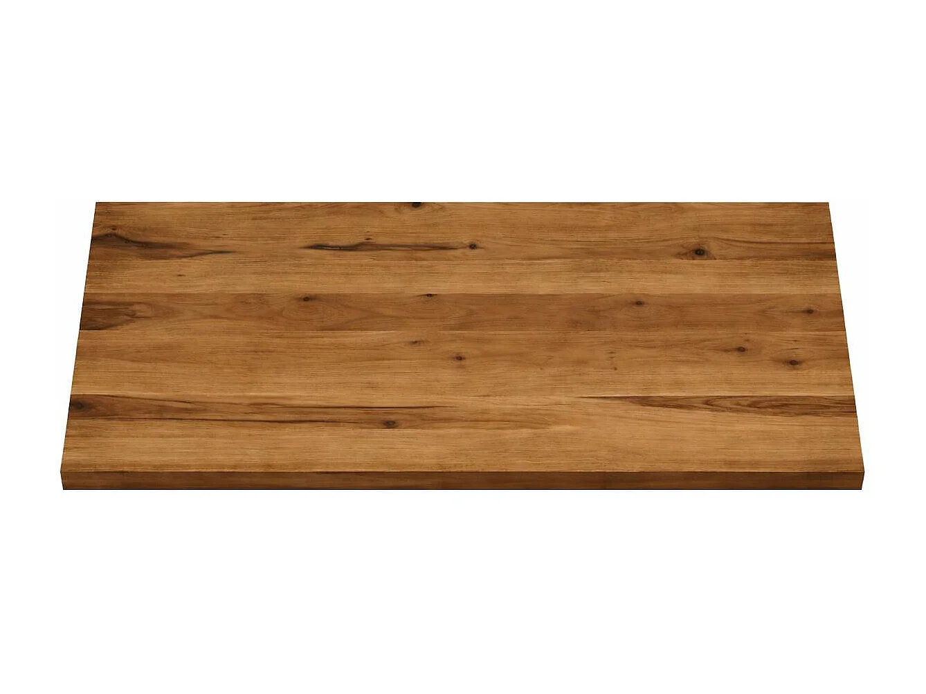 Table extensible bois brun bords droits pied bois 240 cm PALERME