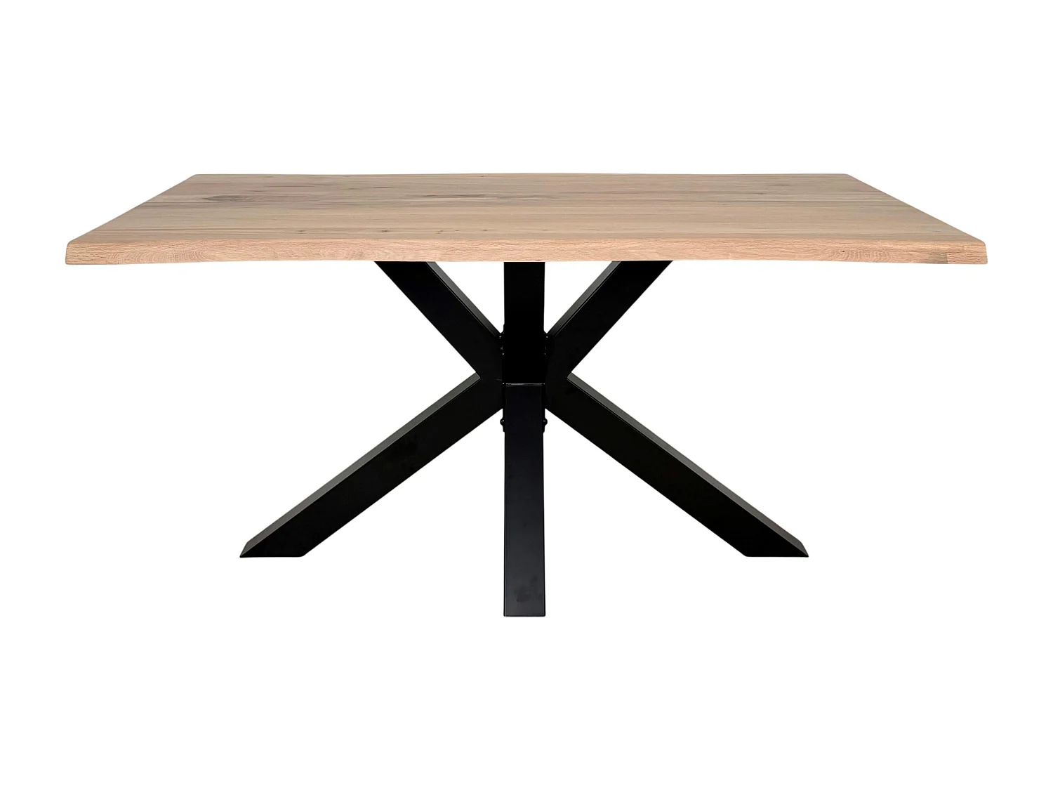 Table extensible en chêne blanc bords naturels 160 cm ETNA