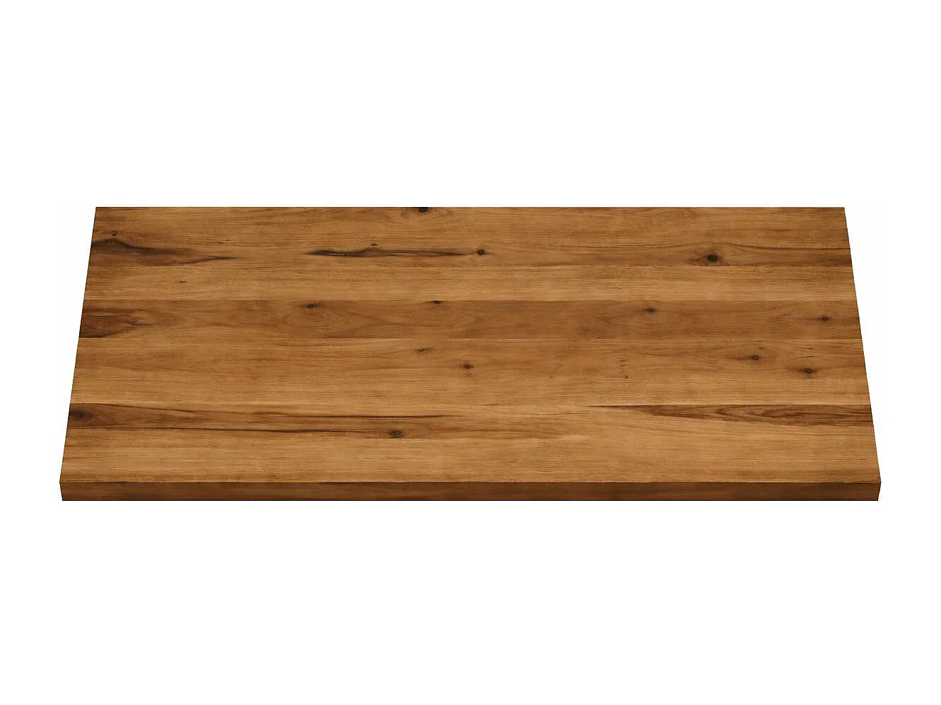 Table extensible bois brun bords droits pied graphique 180 cm PALERME