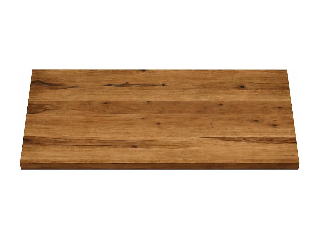 Table extensible bois brun bords droits pieds verre 220 cm PALERME