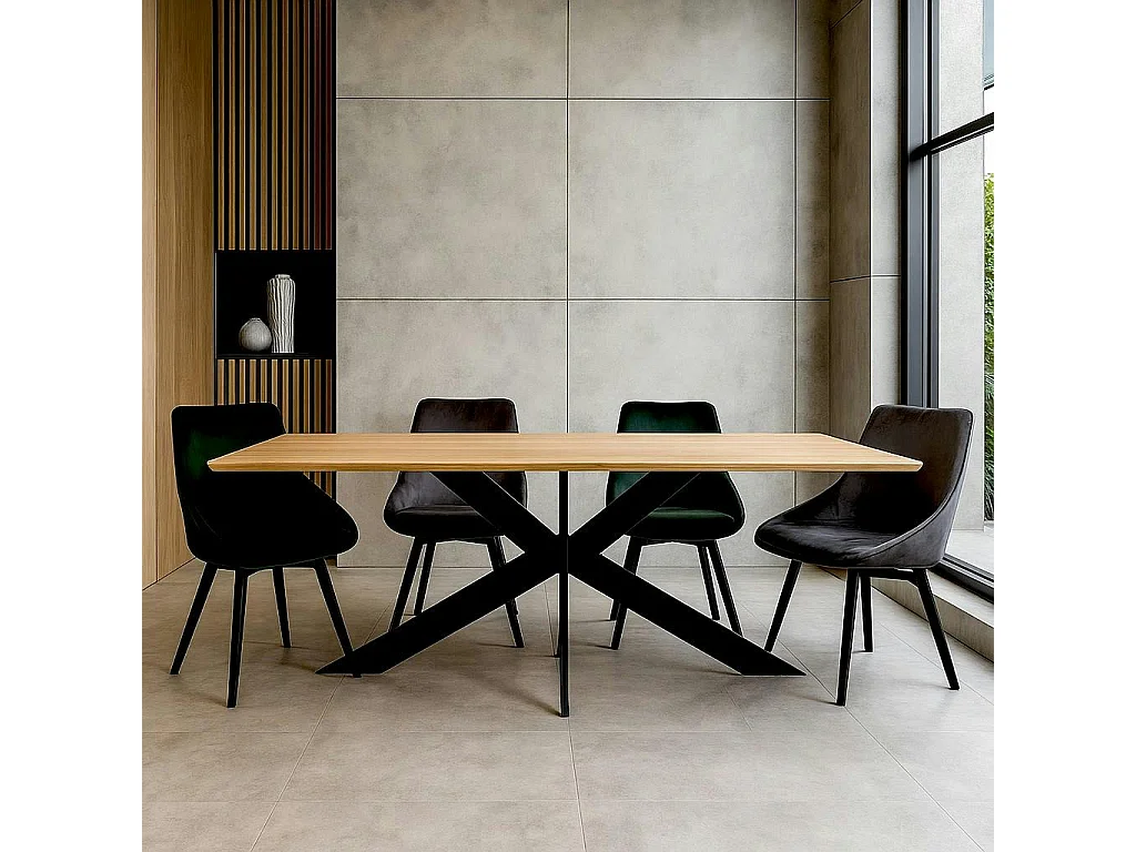 Table extensible bois de chêne huilé bords arrondis 200 cm HAVEN