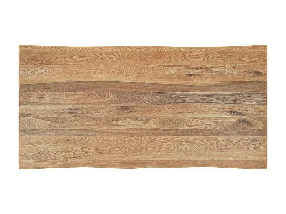 Table extensible en chêne huilé bords naturels 140 cm ETNA