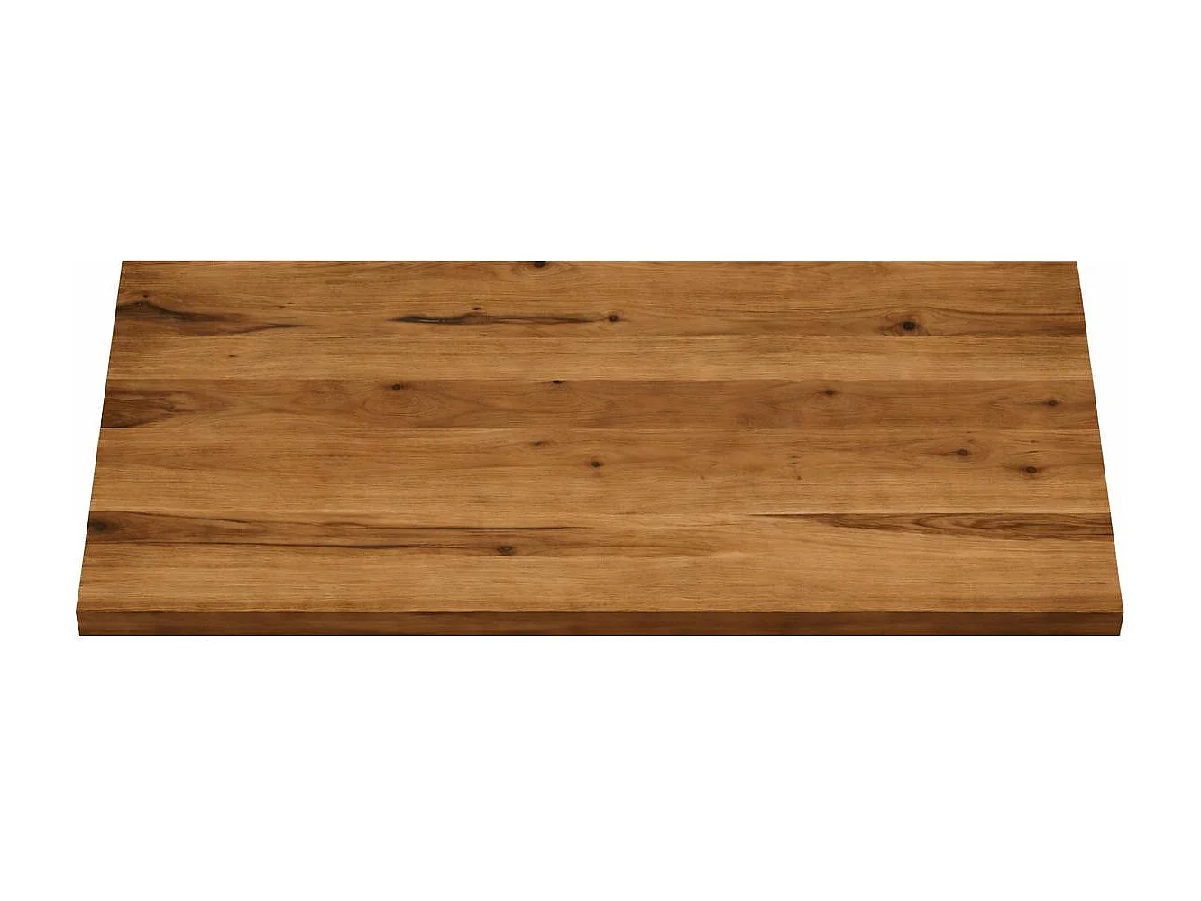 Table extensible bois brun bords droits pied noir 200 cm PALERME