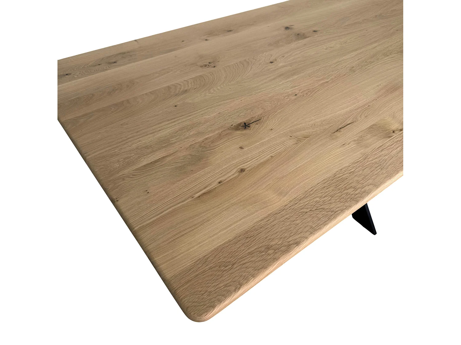 Table extensible bois de chêne blanc bords arrondis 200 cm HAVEN