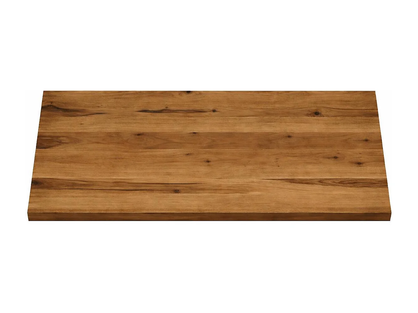 Table extensible bois brun bords droits pied grège fin 220 cm PALERME