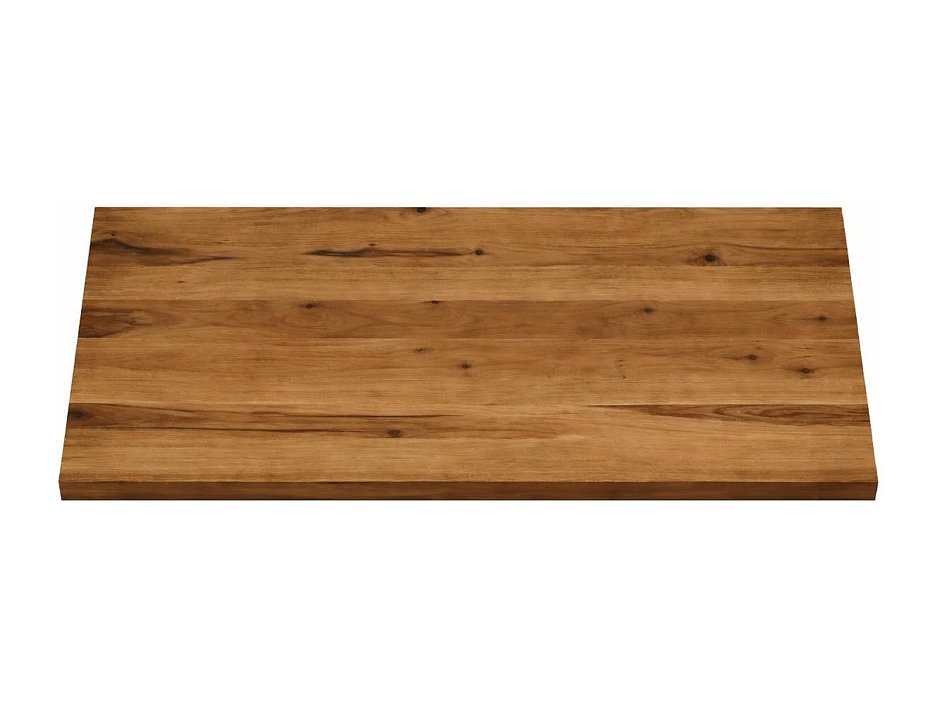 Table extensible bois brun bords droits pied central 240 cm PALERME