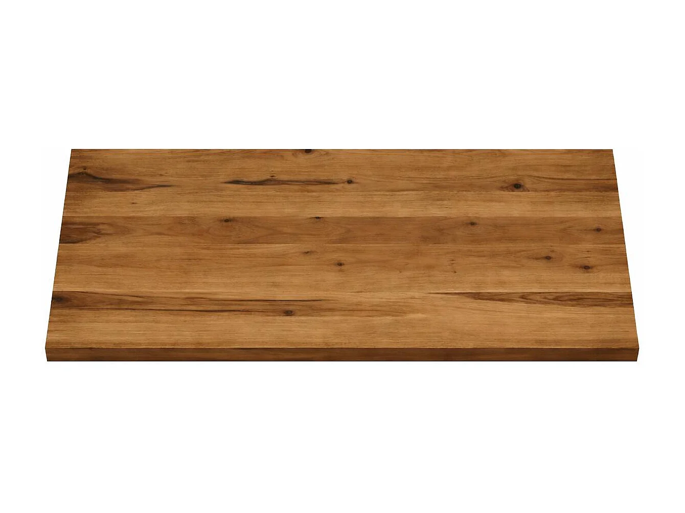 Table extensible bois brun bords droits pied bois 220 cm PALERME