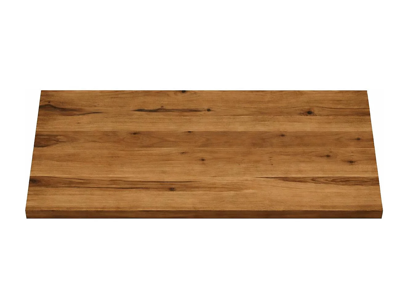 Table extensible bois brun bords droits pied central 220 cm PALERME