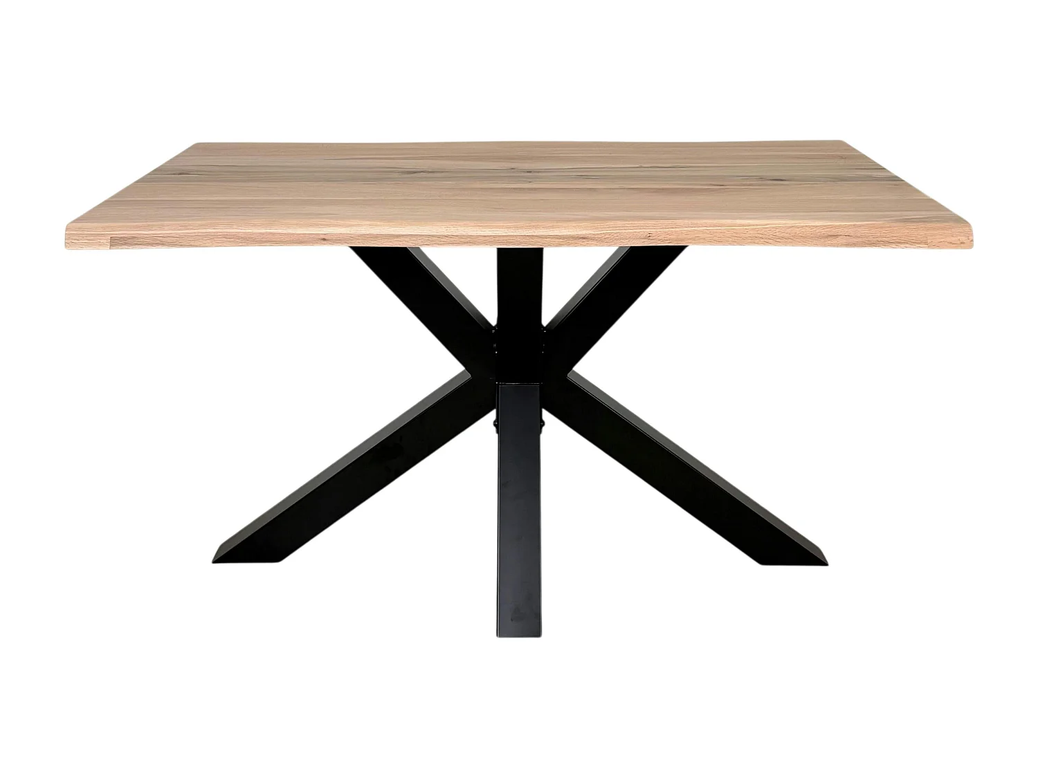 Table extensible en chêne blanc bords naturels 140 cm ETNA