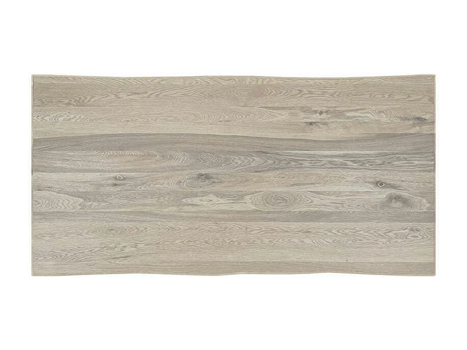 Table extensible en chêne blanc bords naturels 140 cm ETNA