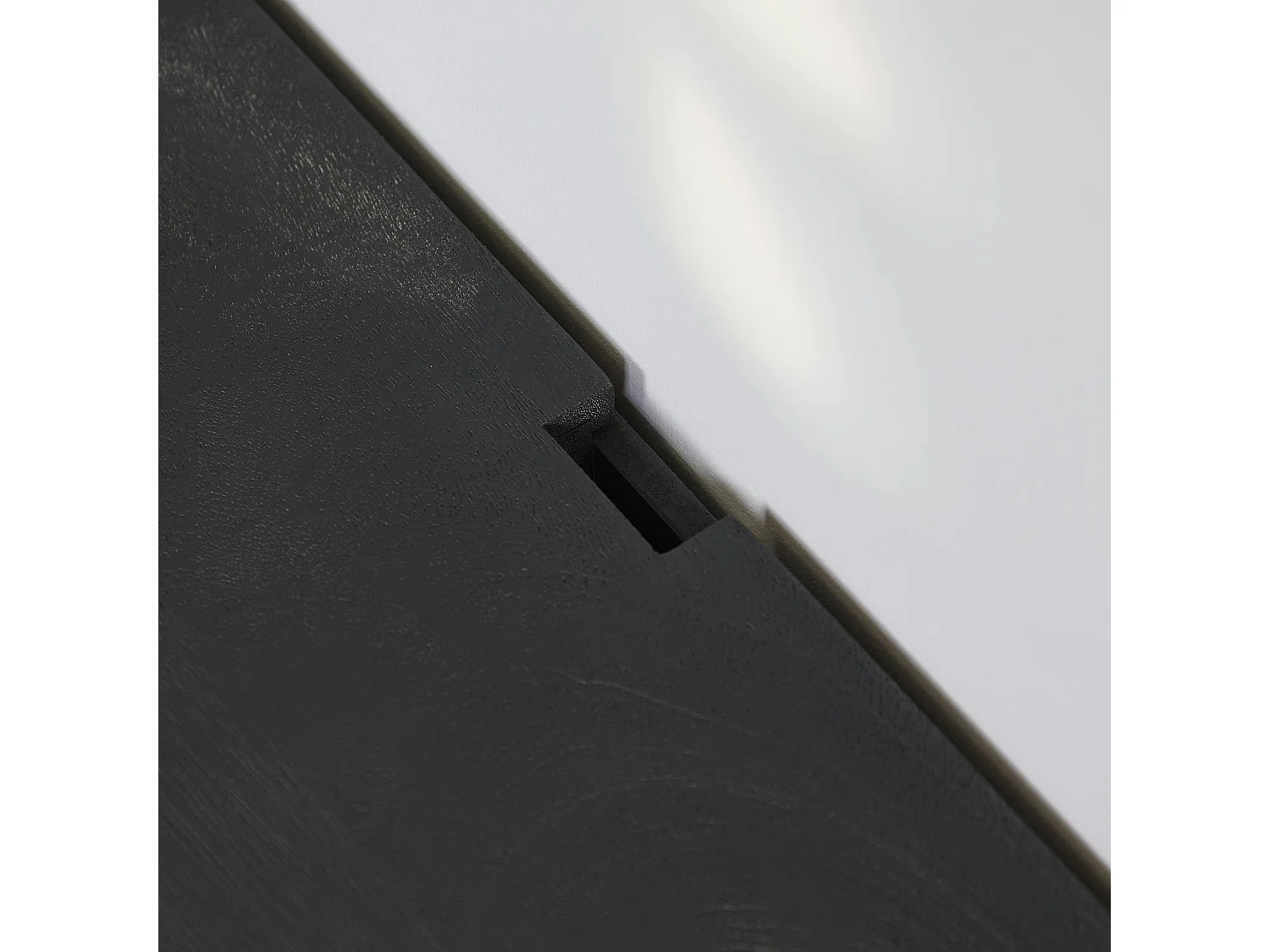 Meuble TV suspendu XL bois noir 5 portes JUNO