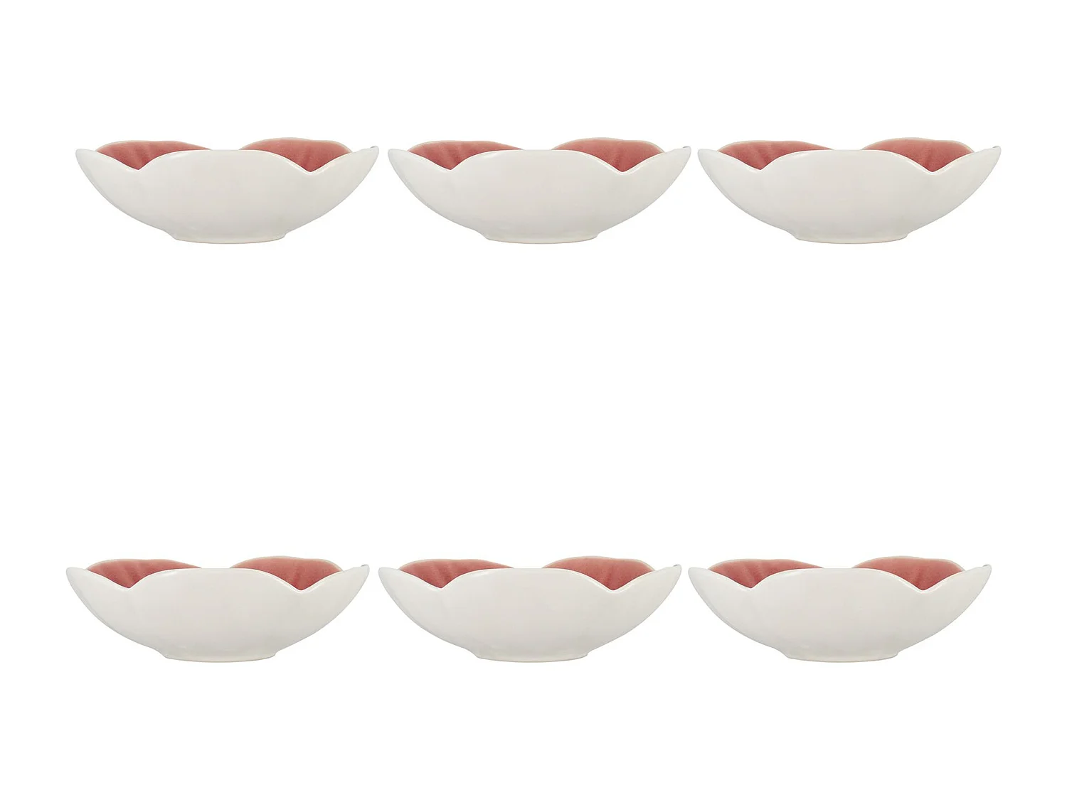 Ogo Living - Lot 6 Coupelles Nova D16cm 32cl En Grès Rose