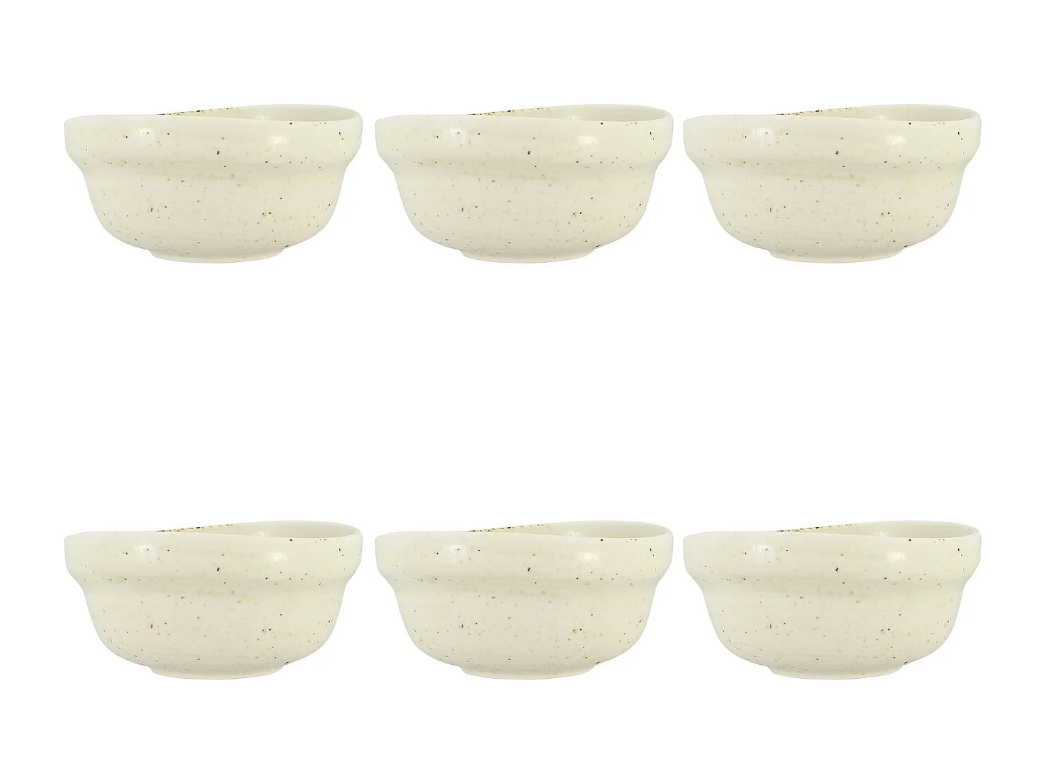 Ogo Living - Lot 6 Coupelles Ora 15.5cm En Porcelaine Beige